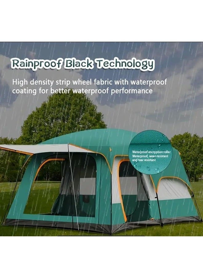 Arabest Portable Camping Tent,8-12 Persons Large Waterproof Outdoor Tent ,Two Bedroom, One Living Room Tent with Storage Pockets, Sunproof and Rainproof Camping Tent, UPF 50+ UV Protection Wind Resistant Tent for Camping, Hiking, Mountaineering,Family Gathering，Parties, Music Festival(Included Carry Bag) - Image 4